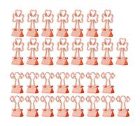 30Pcs Small Clips Rose Gold Clover Candy Style Metal Paper Clamps, Strong Clamping Force with Arc Shaped Mouth, Cute Office School Supplies for Documents Bills and