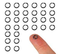 30pcs Small Split Jump Ring, 0.24in Mini Stainless Steel Round Keyring Pet Collar Dog Tags Rings for Making Jewelry Crafts Keychains & Car Keys Organization