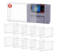 30Pcs SNES Games Cartridge Clear Case Sleeve Protector,Games Cartridge Clear PET Case Protector for Super Nintendo SNES Games Cartridge