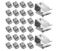 30pcs Solar Panel Cable Clips Photovoltaic Wire Fastener Clamps | Silver Finish, Reinforced Plastic and Steel Build, Weatherproof Support for Rooftop Dc Cable Routing
