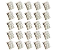 30pcs Solar Panel Wire Clamp for Module Frame Routing Stainless Steel | Corrosion Resistant Silver Hardware, Quick Installation for Photovoltaic Wire and Harness Connectors
