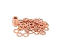 30pcs Solid Copper Washers Set Gasket Flat Ring Seal Sump Oil(M10x 14x 1)