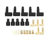 30PCS Spark Plug Coil Wire Boot Black Rubber Material Terminal Kit Fits 6-10mm Wires