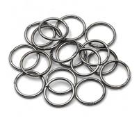 30pcs Split Jump Ring Connectors for Metal DIY Jewelry Findings, Open Jump Rings for DIY Jewelry Making(Gun Black,16mm)