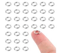 30pcs Split Rings, 6mm Mini O Ring Stainless Steel Key Chain Rings Small Split Rings for Jewelry Making Metal Car Keys Connector Craft Making