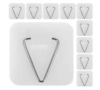 30pcs Square Adhesive Plate Hangers for Walls, Invisible White
