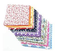 30Pcs Square Cotton Fabric Cloth Patchwork Floral Print DIY Crafts Sewing Random Color 10X10cm Random Color High Fashion Design