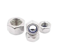 30PCS Stainless Steel Nylon Lock Nut Hexagonal Anti Slip And Anti Loosening Self-locking Screw Cap M6