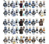 (30PCS Star Wars) 30PCS Star Wars Clone Trooper Obi-Wan Anakin Skywalker MiniFigures Toys Fit Lego