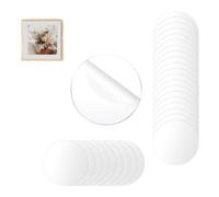 30PCS Strong Double Sided Sticky Pads Heavy Duty, Large Two Sided Self Adhesive Tape Mounting, Clear Circle Stickers Patch, Round 2 Sided Precut Nano Gel Wall Mount Glue