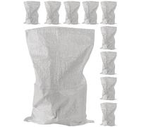 30Pcs Strong Woven Rubble Builder White Rubbish Bags 40 X 60 CM Sacks - Builders Garden Waste Bag - Heavy Duty Polypropylene PP DIY White Jumbo Sack