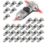 30Pcs T Tap Wire Splice Connector for 16-20 AWG, 3 Way 1 Pin Low Voltage Wire Connector Solderless No Wires Stripping Quick Splitter