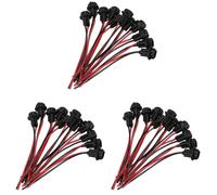 30pcs T10 W5W 168 194 Lamp Sockets Glass Base DIY Black