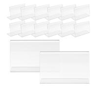 30pcs Table Sign Display Holders Acrylic Slanted L Shape for Buffet