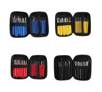 30PCS Terminal Depinning Tool Set for Connector Pin Removal and Electrical Terminal Extraction with Anti Slip Grip Handles (Blue)