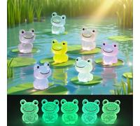 30PCS Tiny Frog Glow in The Dark Luminous Tiny Frog Mini Resin Frogs Miniature Plastic Frog Figures for Craft, Garden Decor, Home Decorations