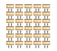 30Pcs Titanium Coated Mower Blades 60Pcs Screws Replacement for Robot Stainless Steel Parts Keep in High Performance Replace Old or Broken