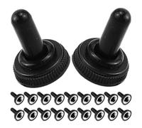 30pcs Toggle Switch Boot Cover 6mm with Knurled Anti-slip Texture | Threaded Screw-on Design for Toggle Levers, Industrial and Marine Control Panels, Maintains Tactile Feedback
