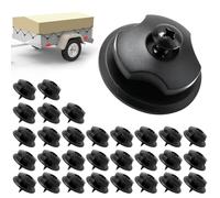 30PCs Trailer Cover Hooks,Round Tarpaulin Hook with 30 Screws,Tie Down Button Hooks,Plastic Trailer Knobs Hook,Strong Net Tarpaulin Accessorie,Universal Cargo Net Cleats for Securing Nets & Tarps