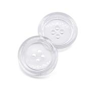 30Pcs Transparent Sewing Buttons 2-Hole 4-Hole Small Large Clear White Black for Shirt Crafts Scrapbooking,4 Holes Clear A,18mm
