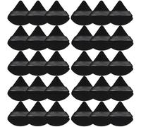 30Pcs Triangle Powder Puff, Black Powder Puffs for Face Powder Soft Makeup Puff Makeup Sponge Under Eye Powder Puff Concealer Sponge