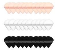 30pcs Triangle Powder Puffs for Face, Soft Setting Powder Puff Makeup Powder Puff Face Puff Pads for Loose Powder and Press Powder, Makeup Sponge Applicator (White, Black, Nude)