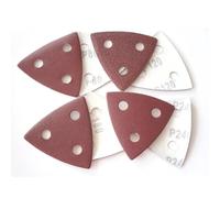 30pcs Triangle Sandpaper Sanding Pads 120 Grit 80 * 80 * 80mm Hook & Loop 3 Holes Triangle Sanding Sheets Paper For Polishing Sanding -Single Grit Set