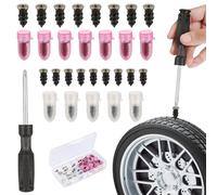 30Pcs Tyre Repair Kit Car, Car Tyre Puncture Repair Kit, Tire Repair Kit Rubber Nails and Screwdriver Self Puncture Repair Kit Motorcycle Puncture Repair Kit, General Tire Repair Quick Repair Tool