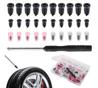 30Pcs Tyre Repair Kit Rubber Nails,Car Puncture Repair Kit with Screwdriver,Tyre Repair Plugs Screws,Self-Service Car Tyre Puncture Repair Kit Tyre Plug Repair Kit for Auto Car Motorcycle Quick Repair