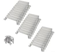 30pcs U-Shaped Fence Panel Brackets Steel for heavy-duty Kit Adjustable | Includes 60 matching screws weather-resistant 1mm steel supports reuse for various concrete posts and installations