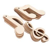 30pcs Unfinished Music Note Wood Slices 9-10cm DIY Craft Set