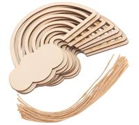 30pcs Unfinished Rainbow Wooden Cutouts for Art Projects and Crafts | Wood Material, Smooth Burr-free Surface, Multi-technique Friendly, Markers Ribbon Use, Workshop Supplies