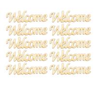 30pcs Unfinished Welcome Wood Cutout Letters for Friends Home Decor