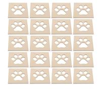 30pcs Unfinished Wooden Dog Paw Cutouts for Crafters, Blank | Smooth Rounded Edges, Lightweight Wood Surface, Classroom and Community Workshop Use, Watercolor Acrylic Pencils