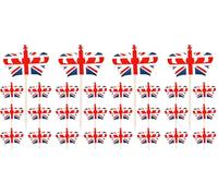 30pcs Union Jack Crowns Toothpicks Cupcake Cocktail Sticks Toppers Great Britain Cocktail Stick Table Food Party Decorations (Pack of 2)