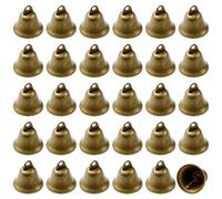 30PCS Vintage Bronze Bells,bells for Crafts, Small Jingle Bell, 3.8CM with Hammer, Small Hanging Bells for DIY Crafts, Christmas Decor, Wedding, Wind Chimes, - Home, Farm, Holiday & Party Decoration