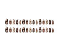 30Pcs Vintage Dots 3D Floral Designs Gold Bead Embellishments ABS for Quick Wear Wedding Nails