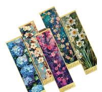 30PCS Vintage Flower Painting Bookmarks Reading Pages Annotated Book Marks Students Create Gift Paper Cards with Classical Texts(30PCS*1)