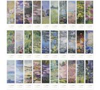 30Pcs Vintage Style Bookmark,Picasso Oil Painting Pattern Paper Book Mark,Bookmarks for Women Men Reader Teachers Students Friends and Families (Monet)