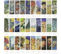 30Pcs Vintage Style Bookmark,Van Gogh Oil Painting Pattern Paper Book Mark,Bookmarks for Women Men Reader Teachers Students Friends and Families(B)