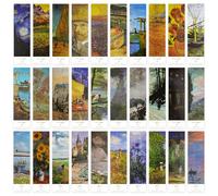 30Pcs Vintage Style Paper Bookmarks, Art Oil Painting Pattern Book Mark,Bookmark for Women Men Teachers Students Reader Families and Friends (B)