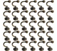 30pcs Vintage Wall Antique Brass Wall Decorative Curtain Holdbacks Tieback for Hook Purse Coat Rack Key Hanger Home Bathroom Door Wall Decoration