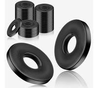 30pcs Washers M4 X 12mm Black Flat Penny Stainless Steel Washers Round Metal Spacers for Bolts Screws Nuts Repair Washer O Ring Sealing Gaskets Spacers for Home Office Shop Repair