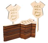 30Pcs Watch Me Grow Plant Labels Shower Wooden Plant Stakes Gift Succulent Garden Marker Plant Sign for Seed Potted Teacher Appreciation Gift Thanksgiving Supplies