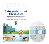 30PCS Waterproof Stickers, Ear Covers, Waterproof Stickers, Comfortable Bath Protectors, Soft Protective, Breathable Guards | Reliable Ear Sticker For Shower Swimming Snorkeling Water Sports
