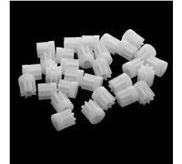 30Pcs White 0.5 module 8 teeth plastic gear wheel for 2 mm toy car motor shaft very practical, Model Building