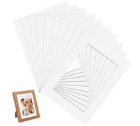 30Pcs White Picture Mounts for Frames Cut to Size Photo Mounts 7x5 Inch to Fit 6x4 Inch Size Picture Frame Mats Mount Board Card for Framing Picture Frame Mounts for Display Artwork Photos Paintings