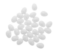 30pcs White Plastic Faux Bird Eggs for Zebra Finches and Cockatiels