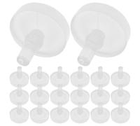 30pcs White Rubber Brake Pedal Stop Pad for Car Clutch and Switch