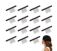 30pcs Wig Combs 7-Toothed U Shape Wig Comb Clips, U-Shape Wig Comb for Women, Metal Wig Caps, Steel Tooth Clip, Wig Grip for DIY Wig Making and Accessories